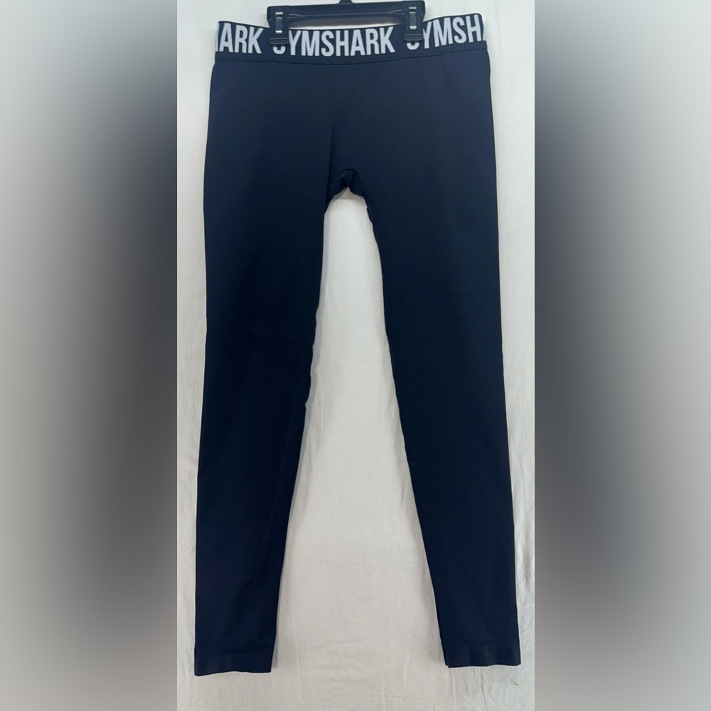 Gymshark Leggings Black Logo Waist Long Stretch Activewear Workout Pant Womens S